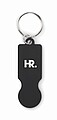 Key ring with trolley token, black