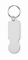 Key ring with trolley token, silver