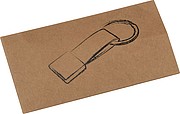 Keychain with leather strap
