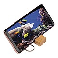 Keychain with mobile stand made from bamboo