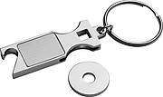 Keychain with shopping coin and bottle opener