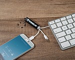 Keychain with USB charging cable