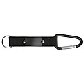 Keyring pendant with carabiner and metal plate