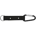 Keyring pendant with carabiner and metal plate