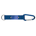 Keyring pendant with carabiner and metal plate