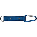 Keyring pendant with carabiner and metal plate
