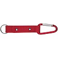 Keyring pendant with carabiner and metal plate