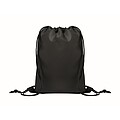 Kids drawstring bag 190T RPET, black