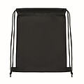 Kids drawstring bag 190T RPET, black