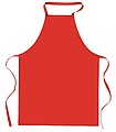Kitchen apron in cotton, red