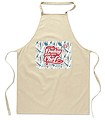 Kitchen apron in cotton, taupe