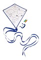 Kite to colour in ARTISTIC