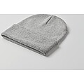 Knitted beanie with cuff, grey