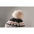 Knitted beanie with ear flap, black