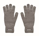 Knitted gloves in soft stretchable RPET polyester