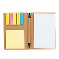 Kraft sticky notes A6 booklet with pen, brown