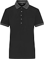 Ladies Contrast Piqué Polo black/anthracite melange M