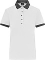 Ladies Contrast Piqué Polo white/anthracite melange M