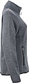 Ladies knitted fleece jacket James Nicholson, dark grey/silver, L
