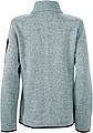 Ladies knitted fleece jacket James Nicholson, grey/red, L