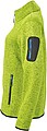 Ladies knitted fleece jacket James Nicholson, lime green/blue, S