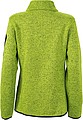 Ladies knitted fleece jacket James Nicholson, lime green/blue, S