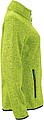 Ladies knitted fleece jacket James Nicholson, lime green/blue, S