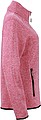 Ladies knitted fleece jacket James Nicholson, pink/white, L