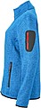 Ladies knitted fleece jacket James Nicholson, royal blue/red, L