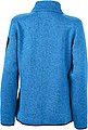 Ladies knitted fleece jacket James Nicholson, royal blue/red, L