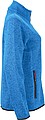 Ladies knitted fleece jacket James Nicholson, royal blue/red, L
