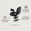Lakewood RCS recycled and repairable wireless earbuds, black