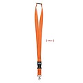 Lanyard with metal hook, detachable buckle and safety breakaway. 25mm wide.