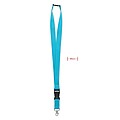 Lanyard with metal hook, detachable buckle and safety breakaway. 25mm wide.