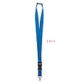Lanyard with metal hook, detachable buckle and safety breakaway. 25mm wide.