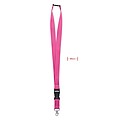 Lanyard with metal hook, detachable buckle and safety breakaway. 25mm wide.