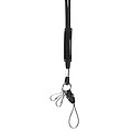 Lanyard with sliding PVC badgeBlack