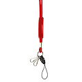 Lanyard with sliding PVC badgeRed