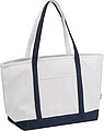Large carrier bag made from recycled cotton, beige