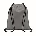 Large drawstring bag 300D RPET, grey