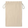 Large gift cotton draw cord bag. Size approx. 30 x 47cm. 105 gr/m2.