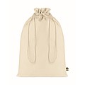 Large gift draw cord bag in organic cotton