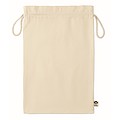 Large gift draw cord bag in organic cotton