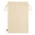 Large gift draw cord bag in organic cotton
