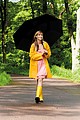 Large umbrella with soft grip., black