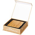 Leaf bamboo and fabric wireless charging pad