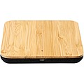 Leaf bamboo and fabric wireless charging pad