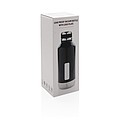 Leak proof vacuum bottle with logo plate