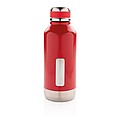 Leak proof vacuum bottle with logo plate