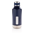 Leak proof vacuum bottle with logo plate